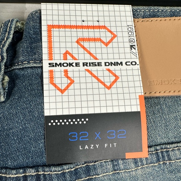 Smoke Rise DNM Co Distressed Lazy Fit Jean, Men's Size 32/32 - Blue/Multi - Picture 9 of 12